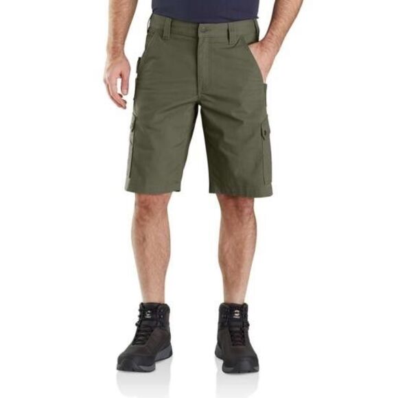 Carhartt Ripstop Cargo Shorts Mens 32 Green Rugged Flex Relaxed Fit 11" Workwear - Picture 1 of 16